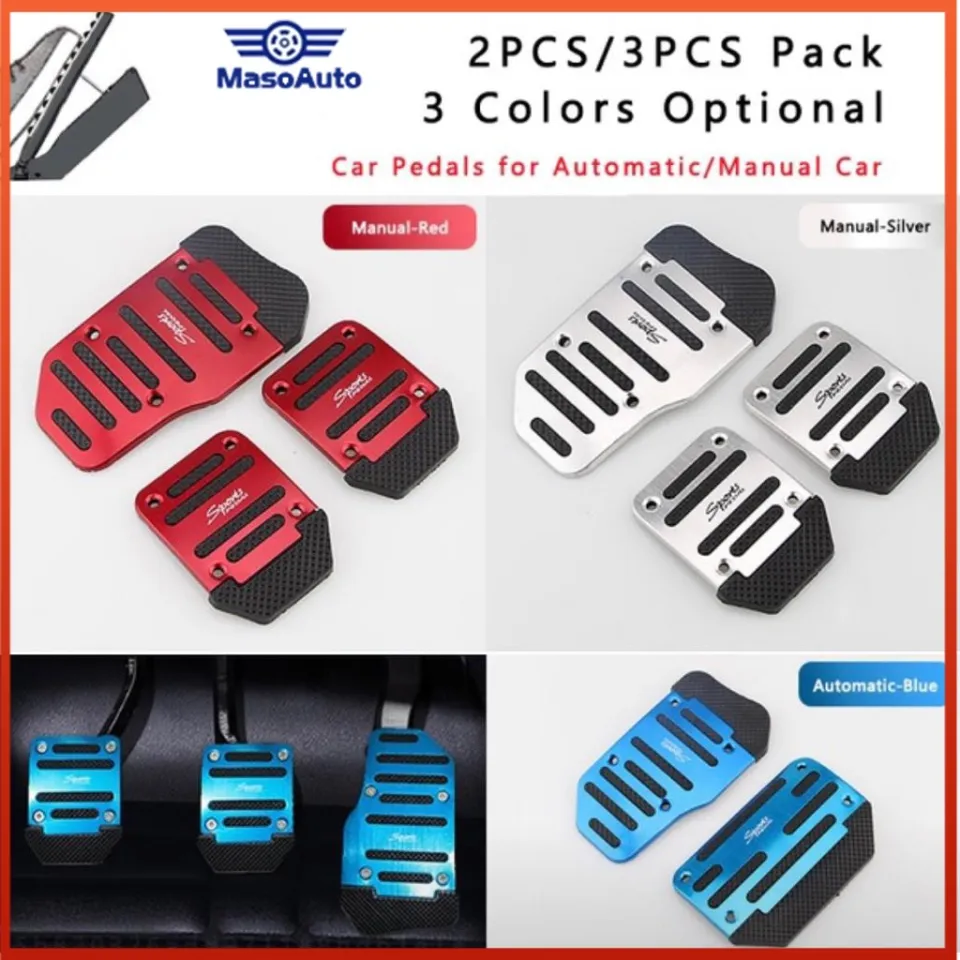 2pcs/3pcs Non-Slip Car Pedal Cover Universal Sports Automatic Series Brake  Gas Pedal Interior Decoration