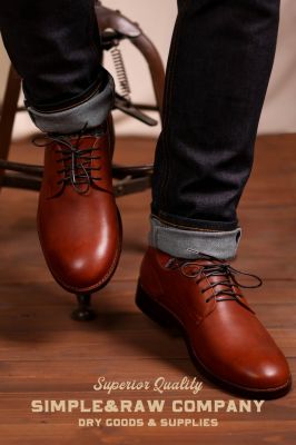 Simple&amp;Raw - รองเท้า SH301 Woodstock Derby Shoes (Red)