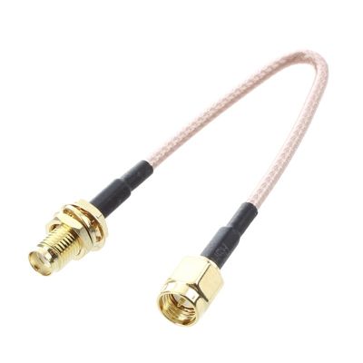 SMA female SMA male F / M antenna connection cable adapter black + gold