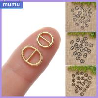 MUMU 20/40pcs คุณภาพสูง 5mm/6mm Mini Ultra-small ของเล่นยัดไส้ หัวเข็มขัดไตรไกลด์ หัวเข็มขัดตุ๊กตา DIY อุปกรณ์เสริมกระเป๋าตุ๊กตา ปุ่มเข็มขัด