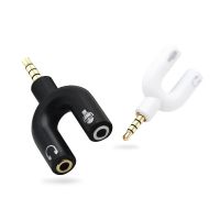 New 3.5mm Microphone Audio Converter Adapter Splitter Sound Stereo Audio Jack Interface External For 2 Way U Headset Speakers Adapters