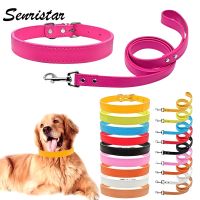 Soft PU Leather Cat Dog Collar Leash Set Bulldog Labrador Puppy Pet Dog Collar for Small Medium Large Dogs Neck Strap Leash Set Leashes