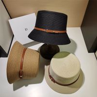 【CW】 Fashion Women  39;s Panama 2021 Hat Decoration Protection Cap Female Flat Top Beach Hats