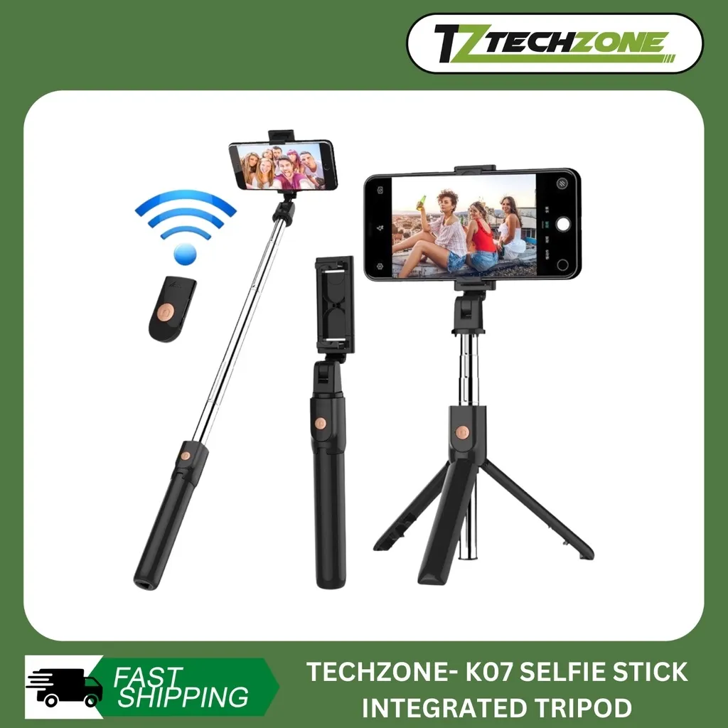 New 2023 TECHZONE K07 Selfie Stick Integrated Tripod Photography