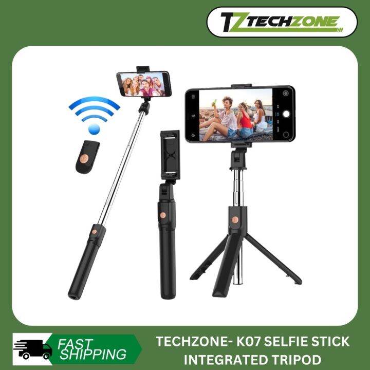New 2023 TECHZONE K07 Selfie Stick Integrated Tripod Photography