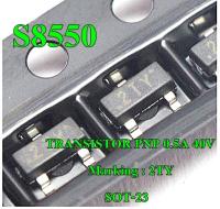 (20ตัว) S8550 , 8550 , 2TY , SOT-23 ,  TRANSISTOR (PNP) 0.5A 40V