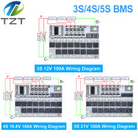 3s/4s/5s Bms 12v 16.8v 21v 100a Li-ion Lmo Ternary แบตเตอรี่ลิเธียมแผงวงจรป้องกัน Li-polymer Balance โมดูลชาร์จ-yrumrudang