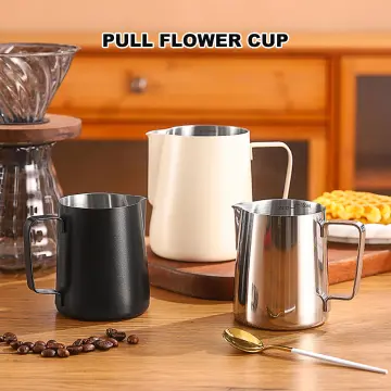 Stainless Steel Coffee Pull Flower Tool Milk Foam Beat Fancy Cup