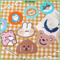 BizHome วัสดุกันลื่น ​ล้างได้  ทนความร้อน ที่รองแก้ว PVC ลายการ์ตูน Cartoon PVC Coaster สปอตสินค้า