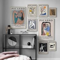 Picasso บทคัดย่อ Line Face Human Body ภาพวาดผ้าใบ Gallery Nordic โปสเตอร์และพิมพ์สำหรับห้องนั่งเล่น Wall Art Decor