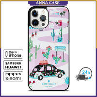 KateSpade New York Road Trip 91 เคสโทรศัพท์สำหรับ iPhone 14 Pro Max / iPhone 13 Pro Max / iPhone 12 Pro Max / XS Max / Samsung Galaxy Note 10 Plus / S22 Ultra / S21 Plus ฝาครอบเคสป้องกันการตก