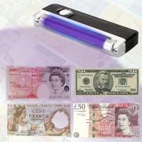 2 in1 Handheld UV Led Light Torch Lamp Counterfeit Currency Money Detector Fake Banknotes Passports Security Checker New