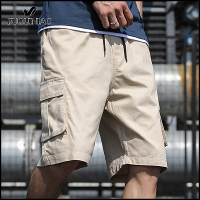FUGUINIAO กางเกงขาสั้นของผู้ชาย,กางเกงขาสั้นแฟชั่นกางเกงขาสั้นขนส่งฤดูร้อนขนาดพิเศษของผู้ชายผ้าคอตตอน