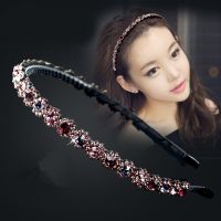 【YF】 New Fashion Hot Sale Wild Pearl luxurious Rhinestone Bangs Clip  Headband Hair band for Women Girl Accessories Headwear