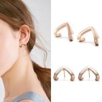 1Pair Women Statement Gold Silver Triangle Geometric Metal Ear Stud Earrings