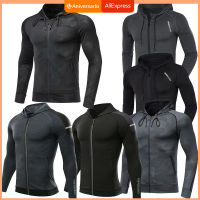 Men nd Hoodies Gym Sport Running Training Fitness Bodybuilding Sweatshirt Outdoor Sportswear Male Hooded Jacket Outerwear MMA