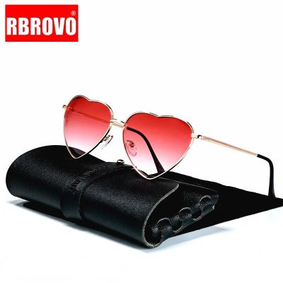 RBROVO 2022 Heart Vintage Sunglasses Women Retro Eyewear Women/Men Colorful Female Glasses Women Brand Designer UV400 Shades
