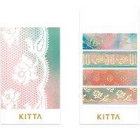 KITTA Basic Vintage (KITH007) / Washi tape แบบแผ่นพร้อมใช้งาน ลายวินเทจ พิมพ์ฟลอยด์ทอง แบรนด์ KITTA จากประเทศญี่ปุ่น