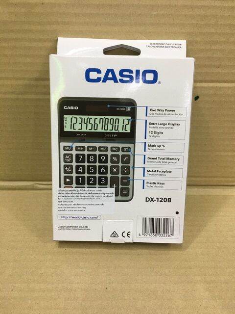 เครื่องคิดเลข-dx-120-b-casio-คาสิโอ-คิดเลข-ขนาด-17-5-x-12-9-x-3-3-cm-บริการเก็บเงินปลายทาง