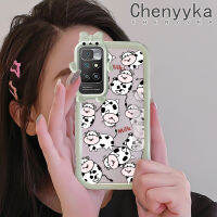 เคส Chenyyyka สำหรับ Xiaomi MI Redmi 10เคสที่สำคัญตัวการ์ตูนวัวน่ารักลายเคสมือถือโปร่งใสกันกระแทกน่ารักรูปสัตว์ประหลาดน้อยเลนส์กล้องถ่ายรูปที่คลุมป้องกันซิลิโคนเคสนิ่มแบบใส