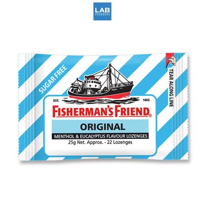Fisherman’s Friend Sugar Free Original ฟ้า-ขาว 25g- ฟิชเชอร์แมนส์ เฟรนด์ ลูกอม บรรเทาอาการระคายคอ