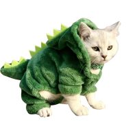 Pet Cat Clothes Funny Dinosaur Costume Winter Warm Plush Cat Coat Fleece  Small Dog Kitten Clothing Cat Clothes Clothing Shoes Accessories Costumes