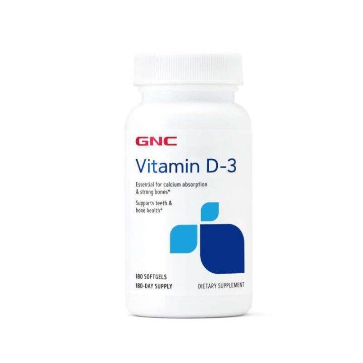 GNC 1000IU Vitamin Vit D-3 - Kalsium Kepadatan Tulang Kuat -180 Tablet ...