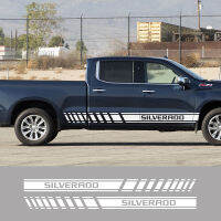 รถกระบะประตูสติกเกอร์ด้านข้างสำหรับเชฟโรเลต Silverado 1500 LT LTZ WT เส้นทาง Boss RST รถบรรทุกลายรูปลอกตกแต่งปกอุปกรณ์รถยนต์