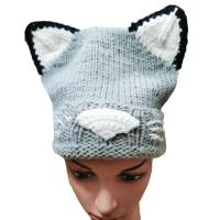 BomHCS Women Knitted Beanie Hat Cute Cat Ear Nose Beard Winter Warm Cap Sunhat lady girls birthday party gifts