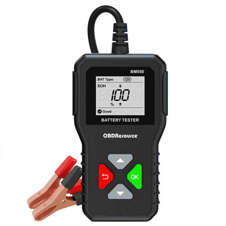 BM550 Car Battery Tester 6V 12V 24V 1002000 CCA 2Ah220Ah Battery