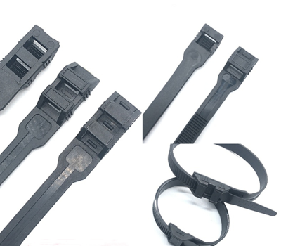 Xingo ที่ไม่ซ้ำกัน Double Self-Lock สีดำสายผูกไนลอนยึดห่วงสายไฟ UV Heavy Duty Zip ties 50 ชิ้น-Yrrey