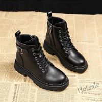 【hot sale】 ♠ C19 Childrens Martin boots girls shoes 2021 single boots middle and large boys bo儿童马丁靴女童鞋子2021单靴中大男童靴女孩小学生短靴潮9.18