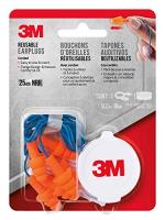 3M Reusable Earplugs 25 db NRR ยางอุดหูชนิดมีสาย ใช้ซ้ำได้ พร้อมกล่อง 1 ชิ้น