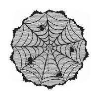 Halloween Tablecloth Lace Round Spider Web Design Soft &amp; No Fade Desktop Decorative Cloth for Home Bar Restaurant Hotel Haunted House Party Decorations handsome