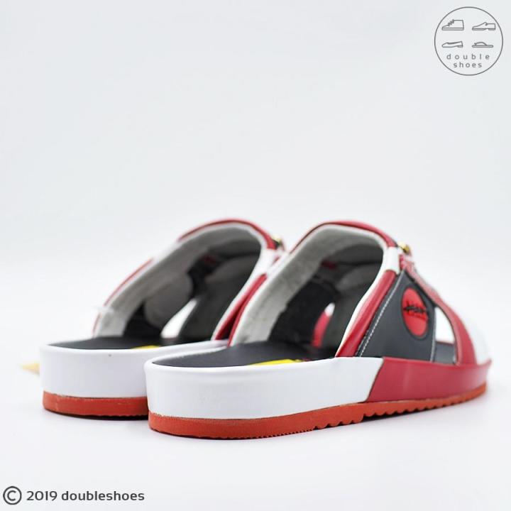 walker-รองเท้าแตะหนังแท้-ไสตล์เทวิน-รุ่น-m4209-สีแดง-ดำ-เบอร์-39-45