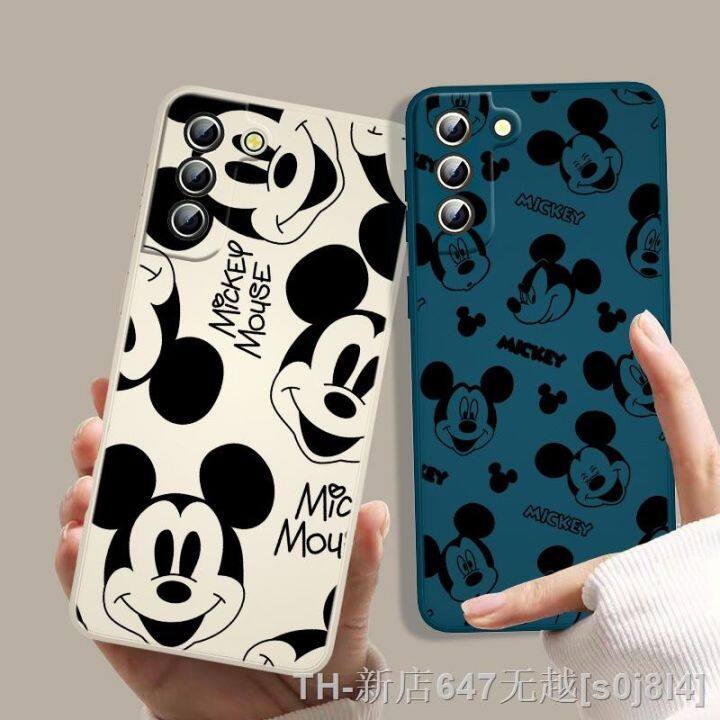 lz-disney-cute-anime-mickey-mouse-phone-case-for-galaxy-samsung-s22-s21-s20-fe-s10-note-20-ultra-plus-lite-5g-liquid-rope-cover