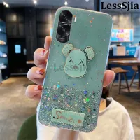 เคสมือถือสำหรับ Honor 90 Lite ฝาหลังรูปดาวดวงจันทร์ซิลิโคนนิ่มใสเรืองแสงลายการ์ตูนหมีสำหรับ Honor 90 Lite 90 Pro เคสใส่โทรศัพท์