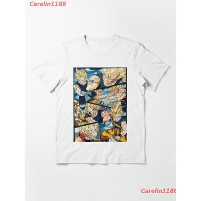 เสื้อยืดผ้าฝ้าย 2022 Goku Vs Vegeta - Dragon Ball Z Essential T-Shirt เสื้อยืดพิมพ์ลายการ์ตูนมังงะ ดผ้าเด้ง คอกลม cotton  ST65
