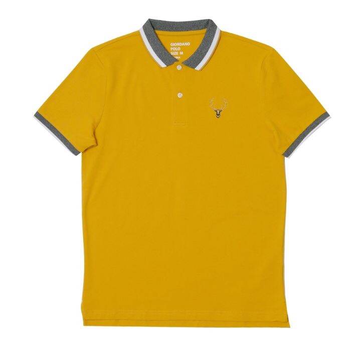 GIORDANO Men's Deer Head Polo (01010262) - Mineral Yellow | Lazada PH