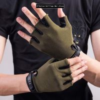 ACESCEN Breathable Summer Sunscreen Gloves Climb Mountains Camouflage Child Gloves Sun Protection Half Finger Gloves Men Gloves Non-slip Mittens Nylon