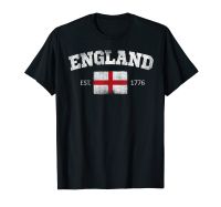 2023 newvintage England Independence Day FLAG EST 1776ของที่ระลึกเสื้อยืดของขวัญ hip hop ผู้ชาย whenisex T เสื้อขนาด XS-5XL