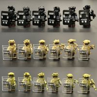 Compatible with Lego building blocks police special police military special forces miniature soldiers children assembled villain boy toys