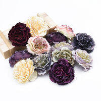 【cw】5PCS High Quality R Silk Peony Head Wall Wedding Bridal Accessories Clearance Gifts Party Home Decor Artificial Flower ！