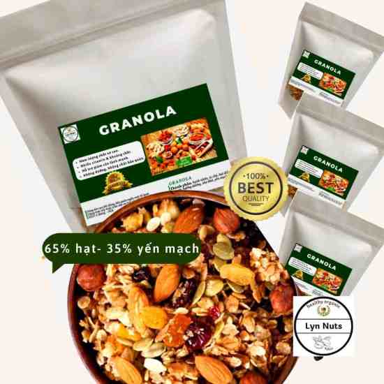 Granola mix 7 loại hạt lyn nuts 500g, hỗ trợ giảm cân, lợi sữa ngũ cốc - ảnh sản phẩm 6