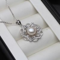 ✺☎❍ Wedding 925 Sterling Silver Big Cute Natural Pearl Pendant Women White Black