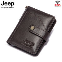 Men Card Holder Wallets Men Rfid Genuine Leather Slim Wallet Small Money Bag Male Aluminum Anti-Scan Business Bank Card Case