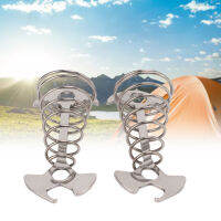 【COD】2Pcs Anti Trip Deck Tie Down Anchor Pegs กระดูกปลารูปร่าง Wind Rope Tensioner พร้อมสปริงสำหรับ Camping Hiking