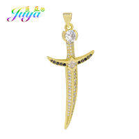 Hot Juya DIY เครื่องประดับทางศาสนา Handmade Cubic Zirconia Cross Charms สำหรับผู้หญิงผู้ชายสวดมนต์เครื่องประดับคริสเตียน Making