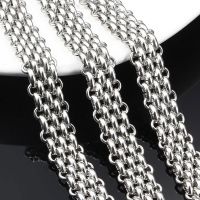 Stainless Steel Heavy Texture Chain DIY Necklace Bracelet Sweater Bag Clothing Accessories Handmade Chains Punk Rock Jewelry 1M