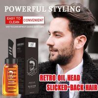 [Nai Nai comb]2In1 Oil Head Hair Cream With Wide Tooth Comb Back Hair Styling Cream For Men Hair Fluffy Gel Hair Wax Styling Slicked Back Comb